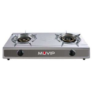 muvip serie strong cocina de gas inox 2 fuegos encendido piezoelectrico quemador de hierro fundido desmontable