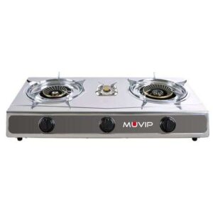 muvip serie strong cocina de gas inox 3 fuegos encendido piezoelectrico quemador de hierro fundido desmontable