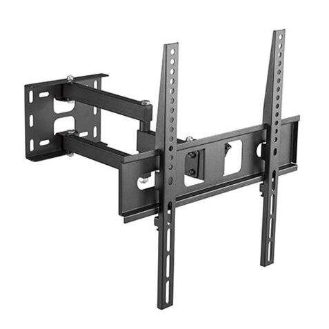 cromad soporte de pared con brazo articulado para tv de 32" 55" giratorio, inclinable y extensible peso max 35kg vesa 400x400mm