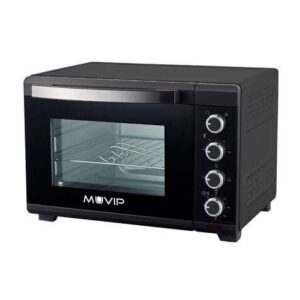 muvip horno 2000w 48l regulador de temperatura 100º 230º exterior de acero con revestimiento selector de tiempo puerta de cristal templado