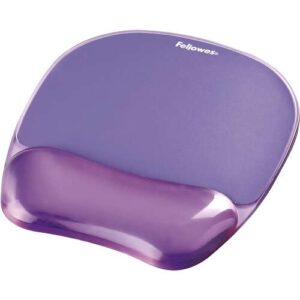 fellowes crystal alfombrilla con reposamuñecas de gel resistente a las manchas 20x23cm color violeta