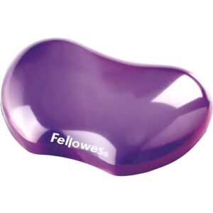 fellowes crystal reposamuñecas flexible de gel resistente a las manchas color violeta