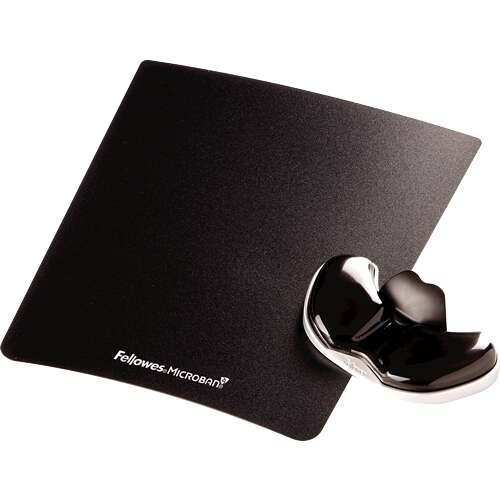 fellowes canal v reposamuñecas deslizante de gel minimiza la presion sobre la muñeca color negro