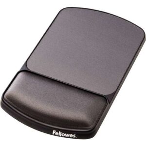 fellowes alfombrilla premiun con reposamuñecas ajustable gel angulo y altura ajustable superficie de poliester color negro