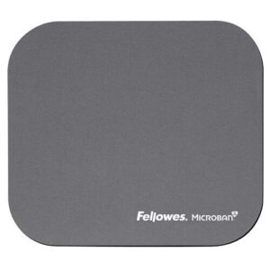 fellowes alfombrilla para raton con microban proteccion antibacteriana base de goma 23.2x19.9cm color gris