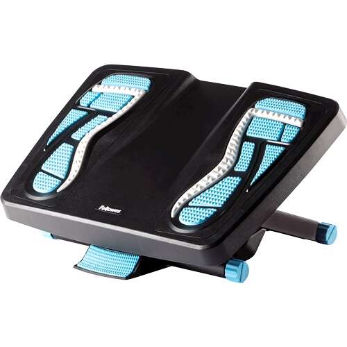 fellowes energizer reposapies 3 ajuste de altura superficie efecto masaje efecto balanceo color negro