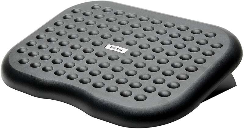 fellowes reposapies con inclinacion ajustable 0° a 15° gran superficie de 45x33 cm textura efecto masaje color negro