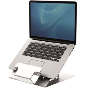 fellowes hylyft soporte para portatil diseño minimalista plegable ajustable en 6 alturas color gris