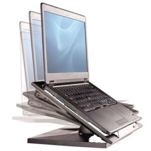 fellowes designer suites soporte para portatil altura ajustable en 4 posiciones angulo de inclinacion 30º base antideslizante color negro
