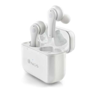 ngs artica bloom white auriculares intrauditivos bluetooth 5.1 tws manos libres asistente de voz autonomia hasta 7h base de carga