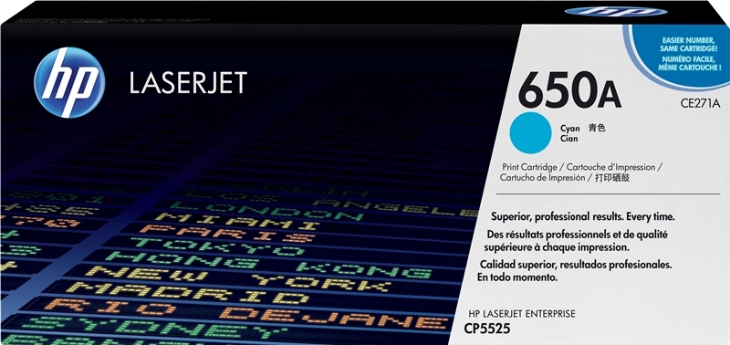 hp ce271a cyan cartucho de toner original 650a