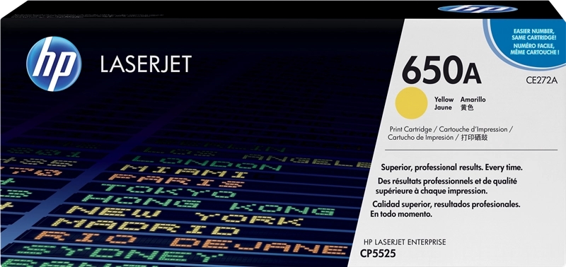 hp ce272a amarillo cartucho de toner original 650a