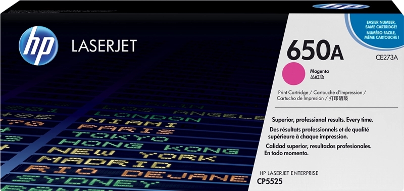 hp ce273a magenta cartucho de toner original 650a