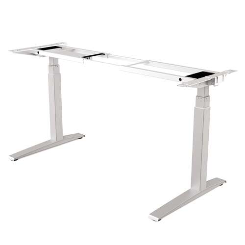 fellowes estructura metálica para mesa regulable en altura levado 4 configuraciones de memoria motor dual silenciosa y rapida color plata