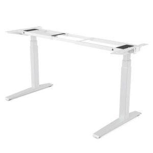 fellowes estructura metálica para mesa regulable en altura levado 4 configuraciones de memoria motor dual silenciosa y rapida color blanco