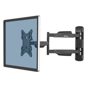 fellowes soporte de pared para tv brazo articulado de 23 a 55" hasta 35kg sistema de gestion de cables integrado color negro