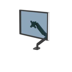 fellowes platinum series brazo para monitor individual ajustable con muelle de gas 2 puertos usb sistema de gestion de cables color negro