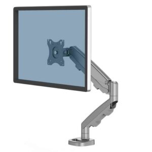 fellowes eppa brazo para monitor individual hasta 39" y 8kg ajuste con muelle de gas color plata