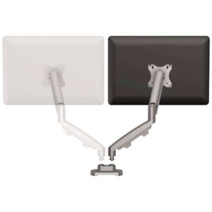 fellowes eppa kit de conversion para monitor doble hasta 39" y 8kg ajustable con muelle de gas color plata