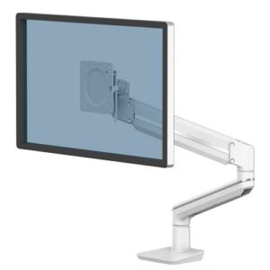 fellowes tallo brazo para monitor individual hasta 9kg ajustable con muelle de gas color blanco