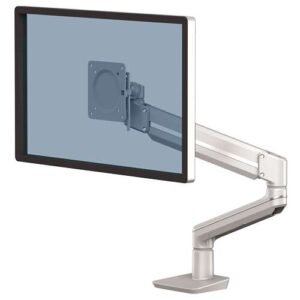 fellowes tallo brazo para monitor individual hasta 9kg ajustable con muelle de gas color plata