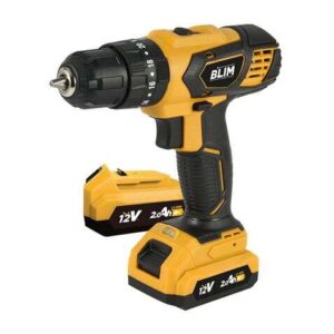 blim taladro percutor a bateria 12v 2ah 28nm par maximo 2 velocidades 0 400/0 1500rpm incluye 2 baterias y maletin de transporte