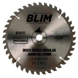 blim disco corte de madera para sierra 235mm 60 dientes con recubrimiento en carburo de tungsteno