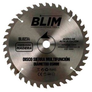 blim disco corte de madera para sierra multifuncion 85mm 20 dientes con recubrimiento en carburo de tungsteno