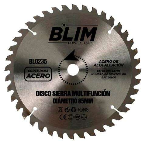 blim disco corte de acero para sierra multifuncion 85mm 80 dientes con recubrimiento en carburo de tungsteno