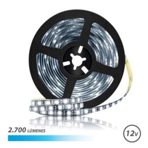 elbat tira led 12v 2700lm luz fria 6500k 30 led por metro longitud 5m
