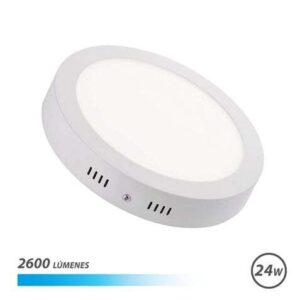 elbat downlight de pared led 24w 2600lm forma circular 305mm 6500k luz fria