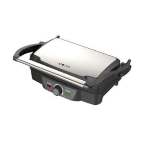 muvip sandwichera grill 1600w apertura hasta 180º temperatura regulable placa superior basculante asa tacto frio