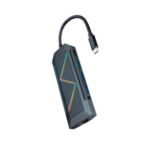nanocable 9 en 1 hub usb c 3.0 con 3x usb a 3.0, 1x usb c pd, 1x hdmi, 1x rj45, 1x audio 3.5mm, 1x lector sd, 1x lector tf carcasa de aluminio cable de 0.15m
