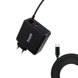 tooq cargador universal para portatil 65w usb c compatible con pd cable de 1.80m