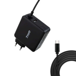 tooq cargador universal para portatil 90w usb c compatible con pd cable de 1.80m
