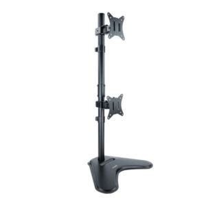 tooq soporte de mesa para 2 monitores en vertical de 17" 32" giratorio e inclinable peso max 9kg x brazo vesa 100x100mm
