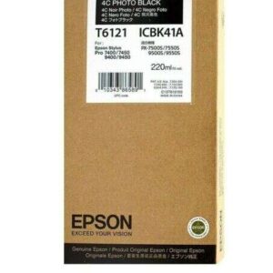 epson t6121 negro photo cartucho de tinta original c13t612100