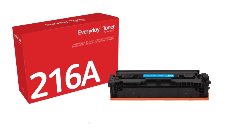 xerox everyday hp w2411a cyan cartucho de toner generico reemplaza 216a