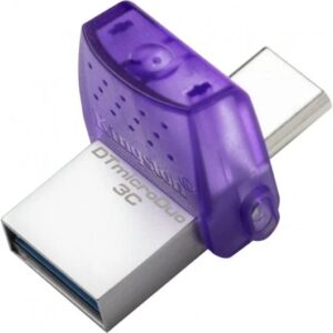 kingston datatraveler microduo 3c memoria usb a + usb c 128gb 3.2 gen 1 velocidad de lectura 200 mb/s tapon protector (pendrive)