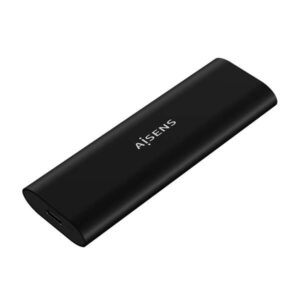 aisens caja externa m.2 (ngff) para ssd m.2 sata/nvme a usb3.1 gen2 color negro