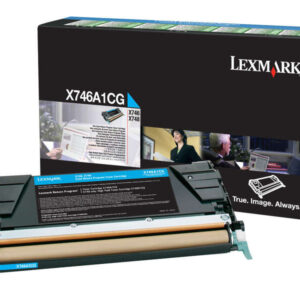 lexmark x746/x748 cyan cartucho de toner original x746a1cg