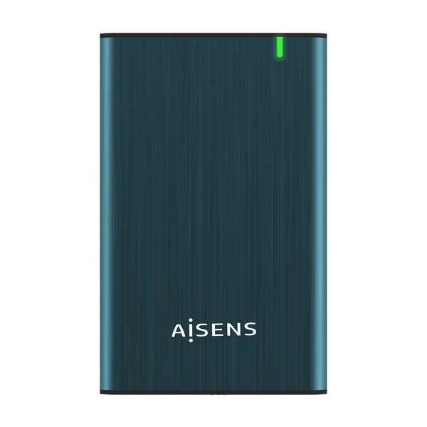 aisens caja externa 2.5" para discos duros 9.5mm sata i, ii y iii a usb 3.0/usb 3.1 gen1 color azul pacifico
