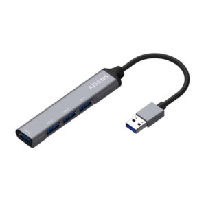aisens hub usb 3.0 aluminio tipo a macho a 4xtipo a hembra 10cm color gris