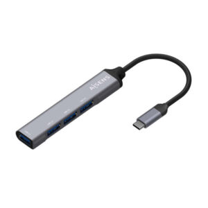 aisens hub usb 3.1 usb c usb c macho a 4xtipo a hembra 10cm color gris