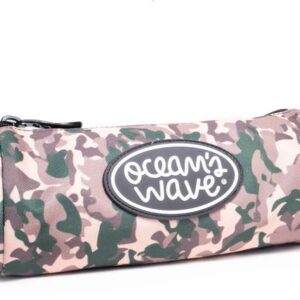 oceans wave estuche redondo gran amplitud diseño camuflaje tierra