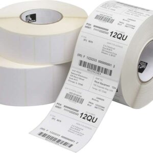 zebra z perform 1000t pack de 12 rollos de etiquetas originales perforadas 152x102 mm 475 unidades por rollo 800294 605