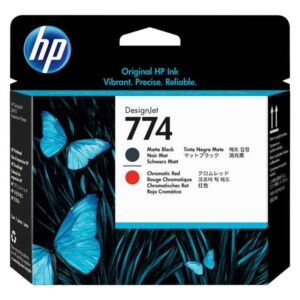 hp 774 cabezal de impresion original negro mate, rojo cromatico p2v97a