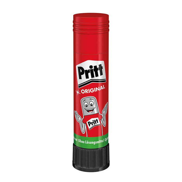pritt barra de pegamento 11grs sin disolventes 97% de ingredientes naturales lavable a 20ºc seguro para niños