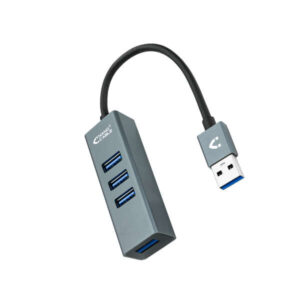 nanocable hub usb 3.0 4xusb3.0. usb a/m usb 3.0/h aluminio 10 cm color gris