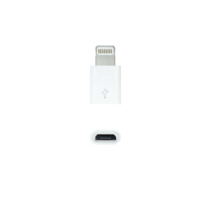 nanocable adaptador lightning a micro usb lightning/m micro b/h color blanco